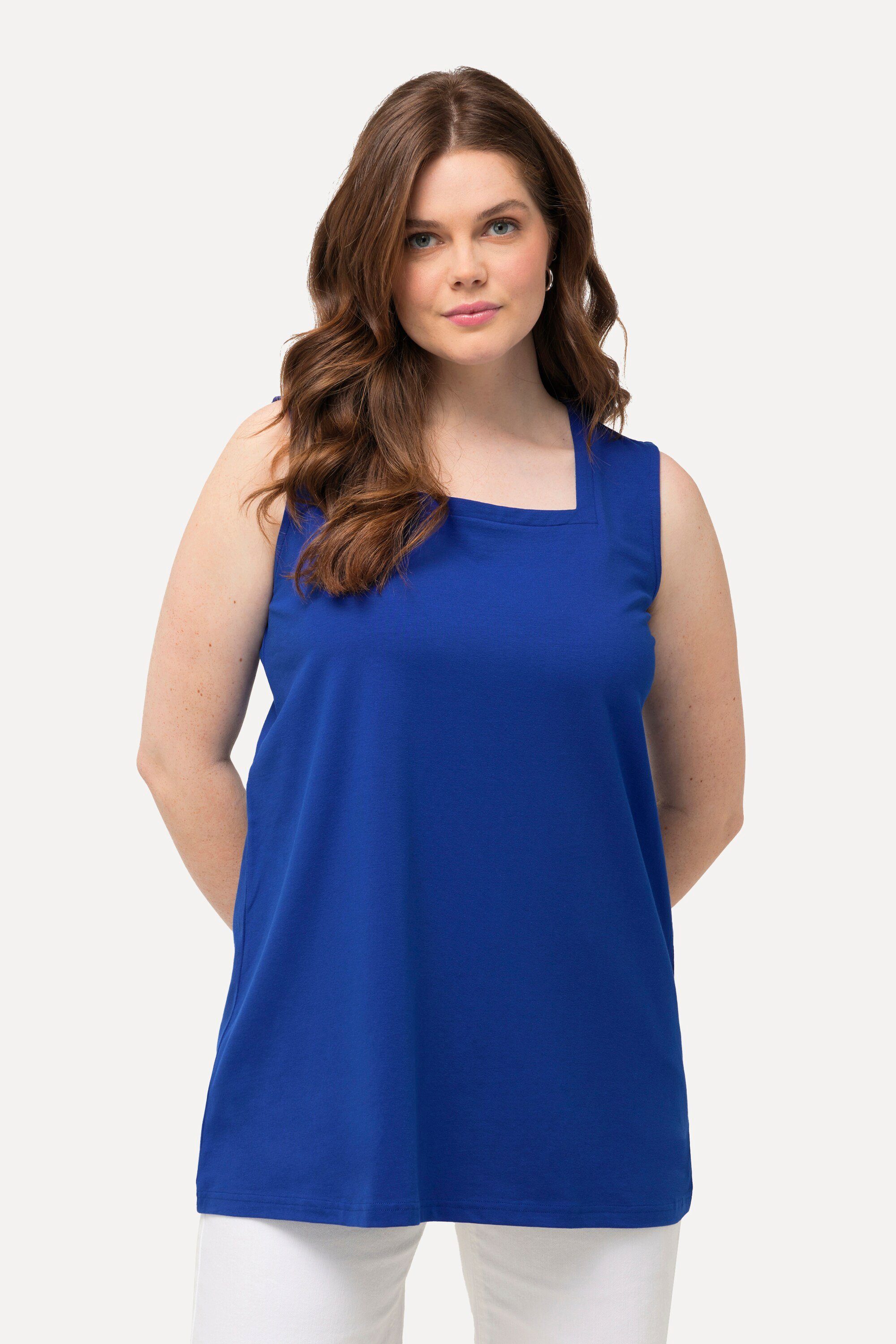 Longshirt Longtop Classic Fit Carré-Ausschnitt ärmellos