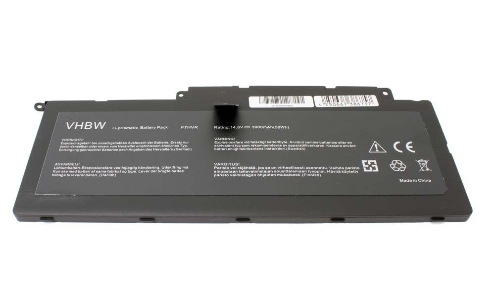 vhbw kompatibel mit Dell Inspiron 7737, 17hr-1728t, 17-7000, 17-N7737 Laptop-Akku Li-Polymer 3900 mAh (14,8 V)