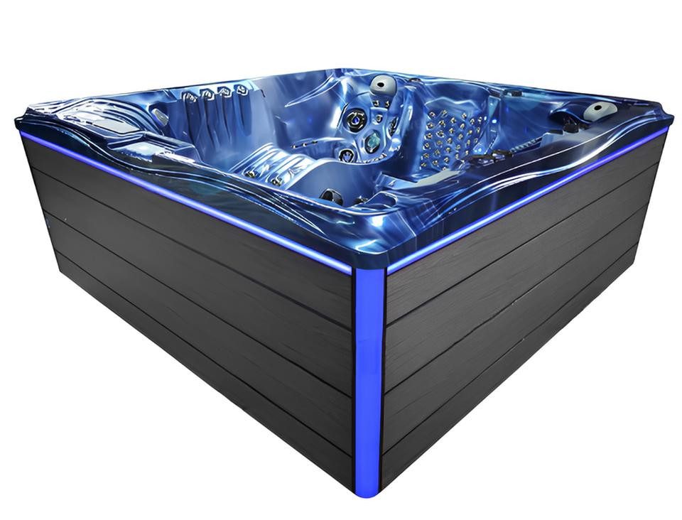 JVmoebel Whirlpool-Badewanne Whirlpool Blubberbad in Blau - Hydromassagewanne aus Acryl, Made in Europe