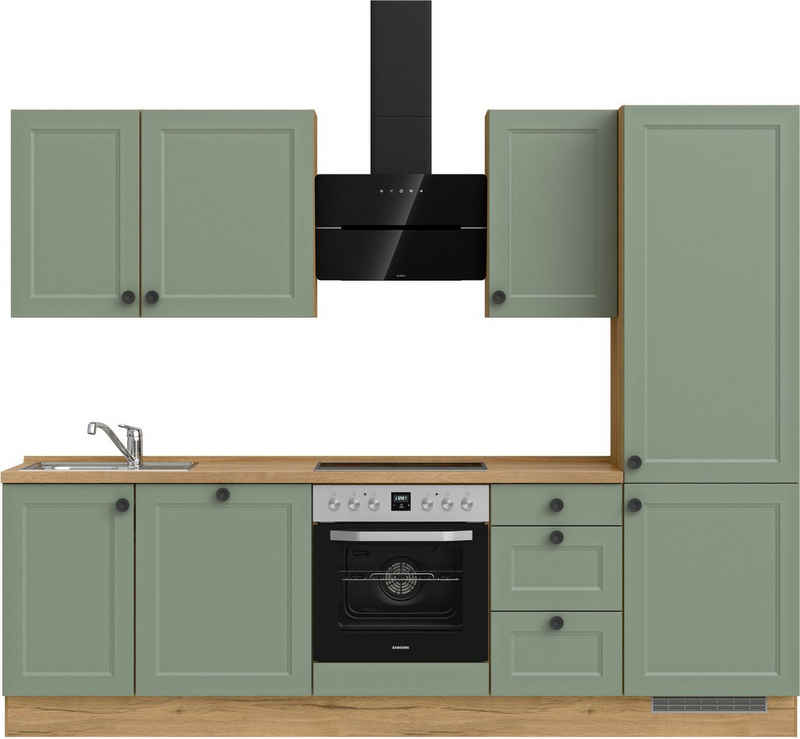 nobilia® Küchenzeile "Cascada premium", vormontiert, Ausrichtung wählbar, Breite 270 cm, mit E-Geräten