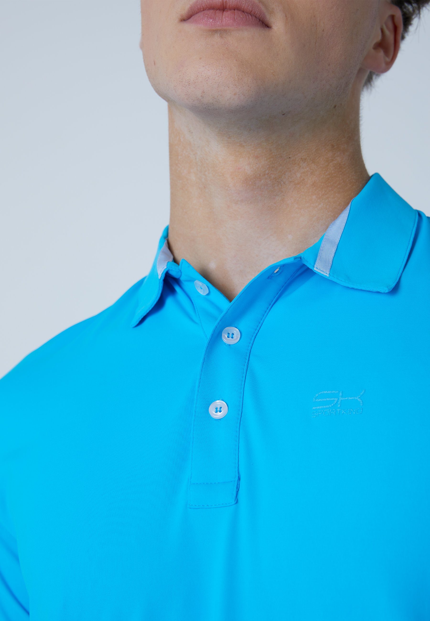 SPORTKIND Funktionsshirt Golf Polo & Kurzarm Herren Jungen türkis Shirt