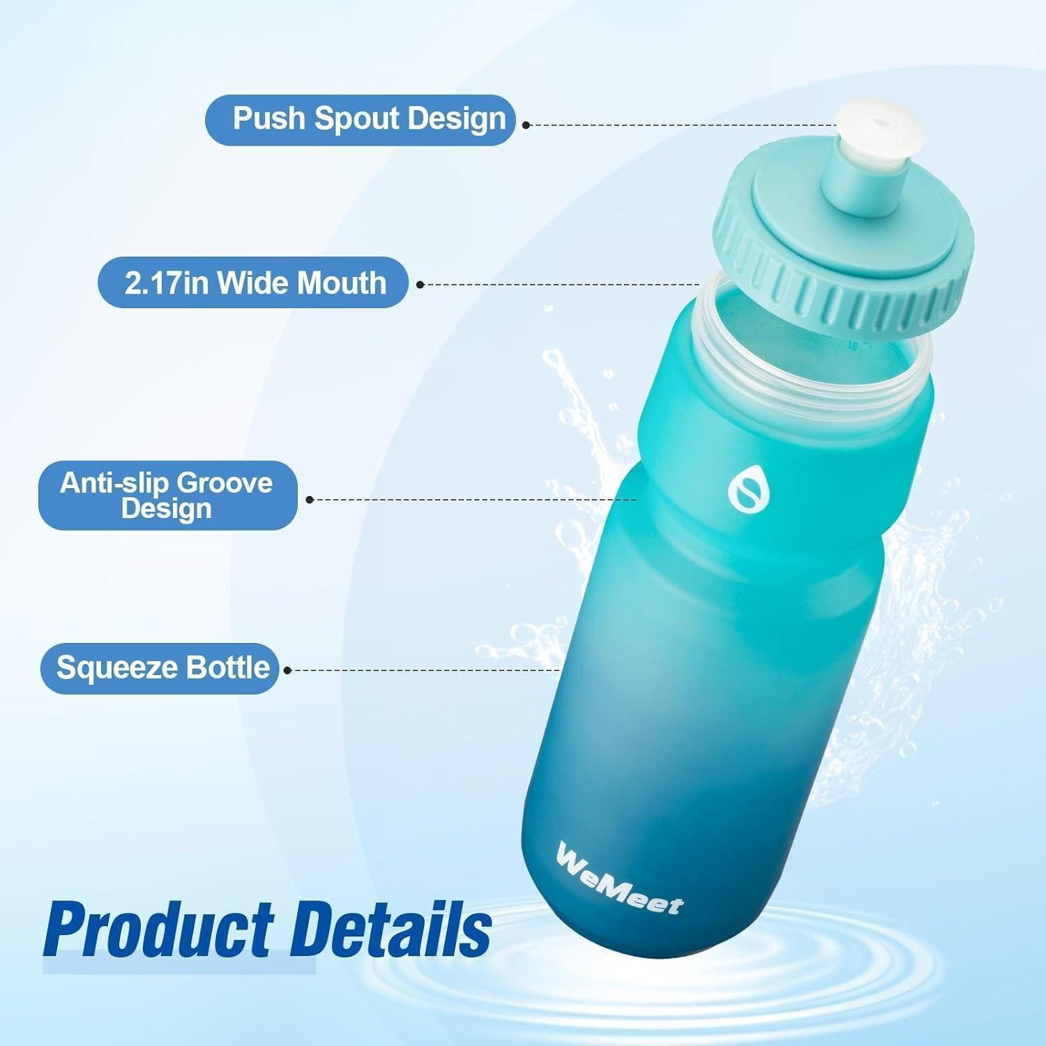 LuxusKollektion Trinkflasche Trinkflasche Fahrrad 2er Pack Sportflasche 1000 ml Schwarz grün Blau
