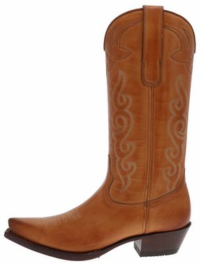 FB Fashion Boots VITORIA Braun Cowboystiefel Rahmengenähte Damen Westernstiefel