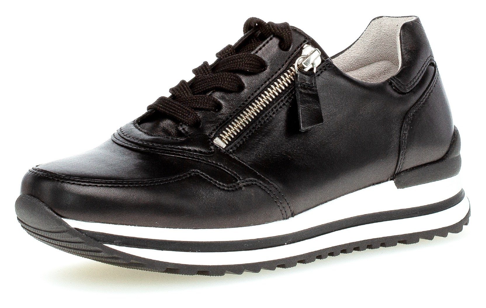 Gabor Turin Keilsneaker mit gepolstertem Schaftrand, Komfortweite H schwarz