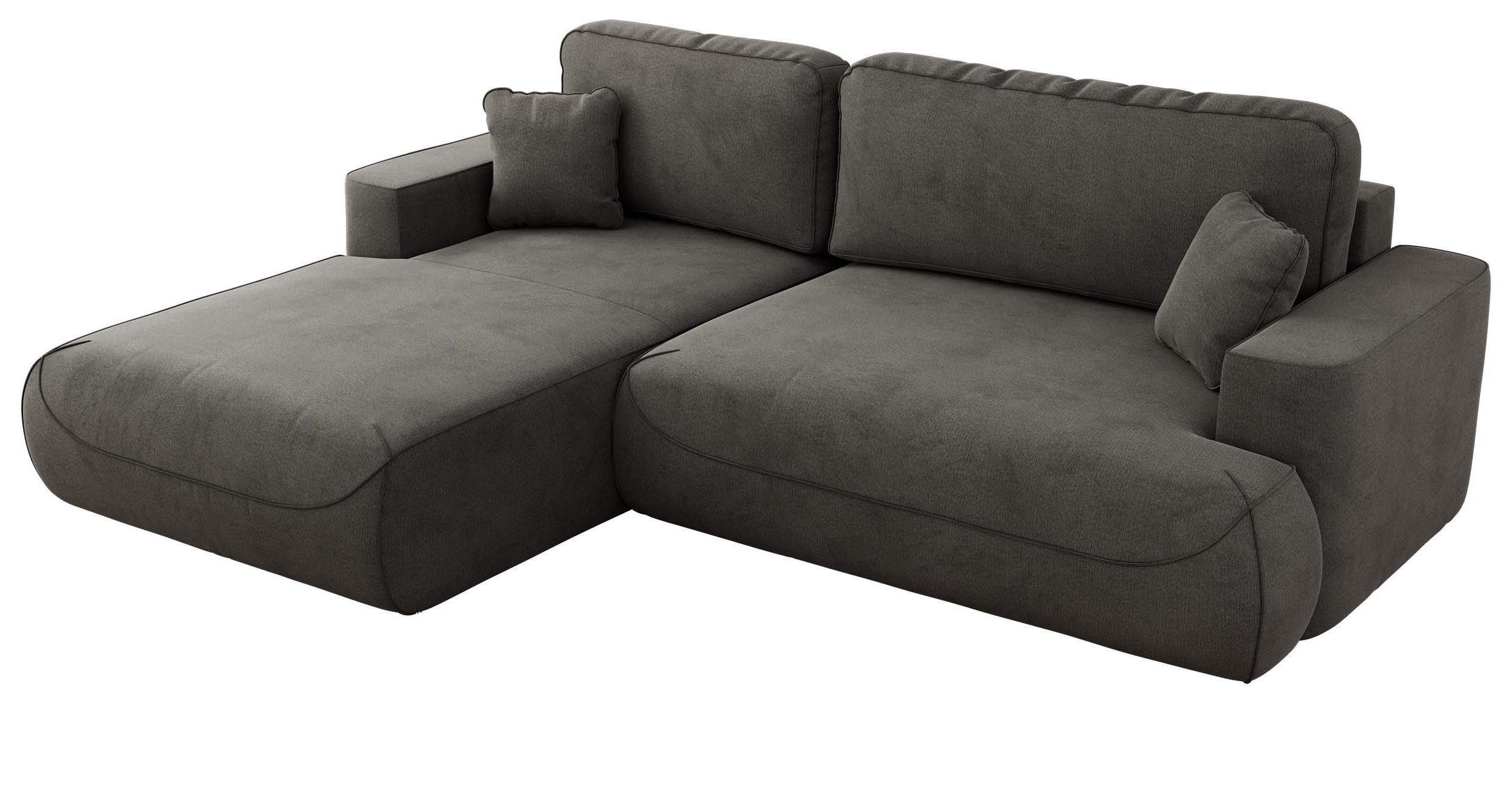 MKS MÖBEL Ecksofa OVO L, Set, mit Schlaffunktion und Bettkasten, DL-Automat, rechts/links wählbar, HR-Schaum & Wellenfedern