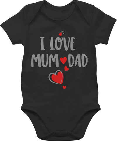 Shirtracer Shirtbody I love Mum and Dad Strampler Baby Mädchen & Junge