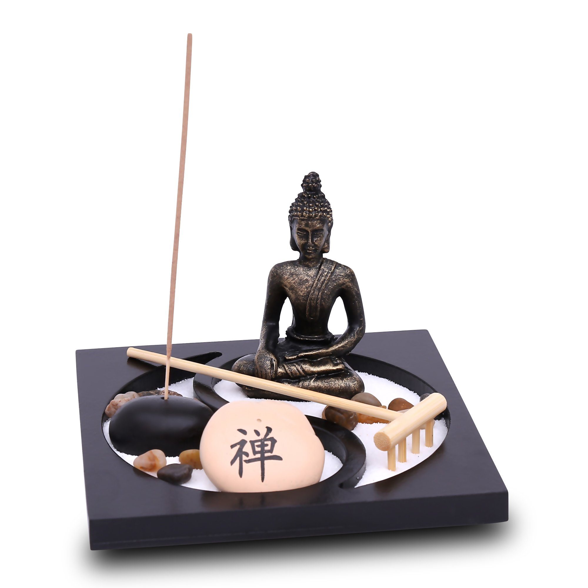Flanacom Buddhafigur Zen Garten Buddha Figur - Räucherstäbchenhalter (Set, günstig online kaufen