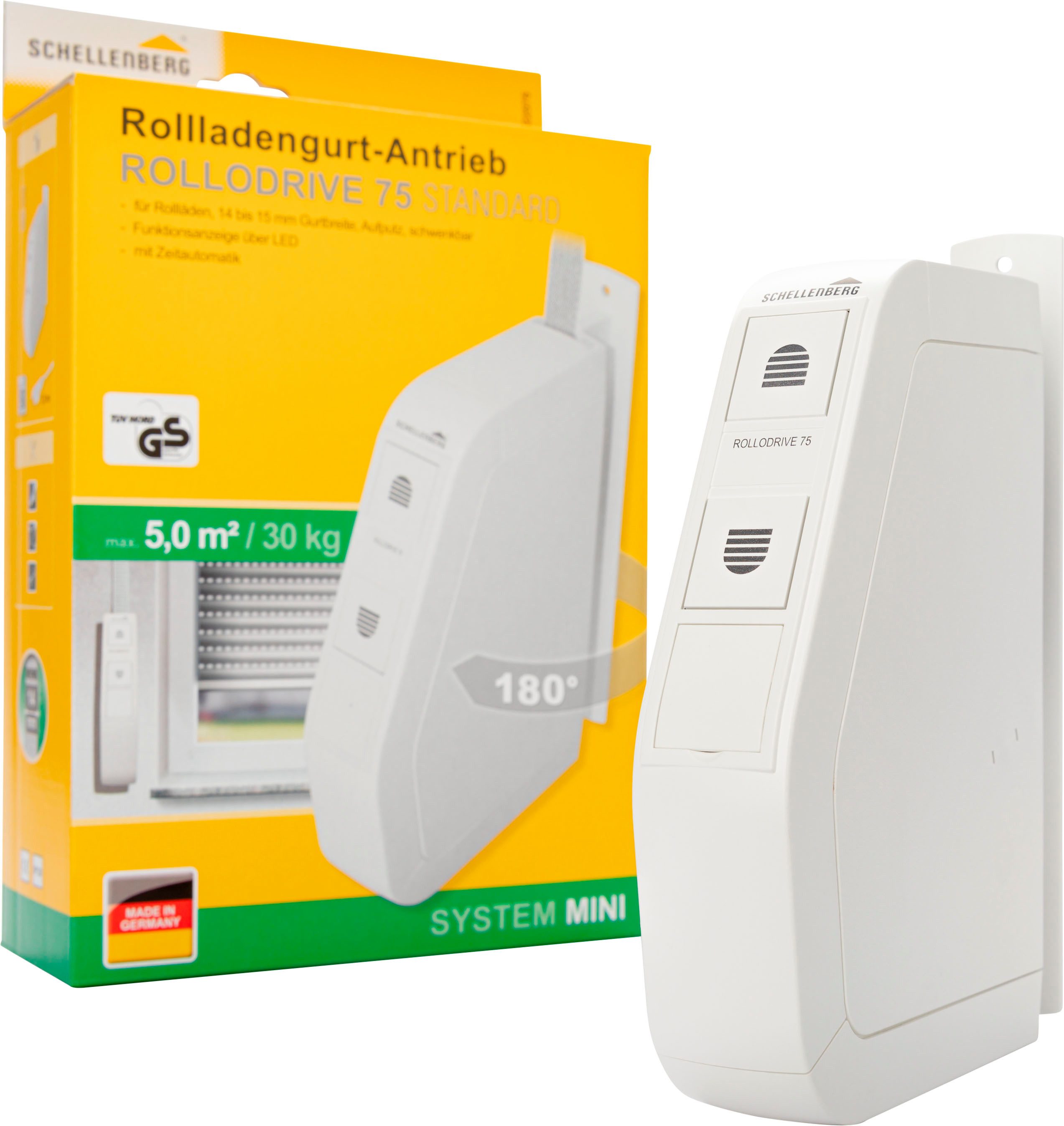 SCHELLENBERG RollladengurtAntrieb Aufputz, elektrischer Gurtwickler