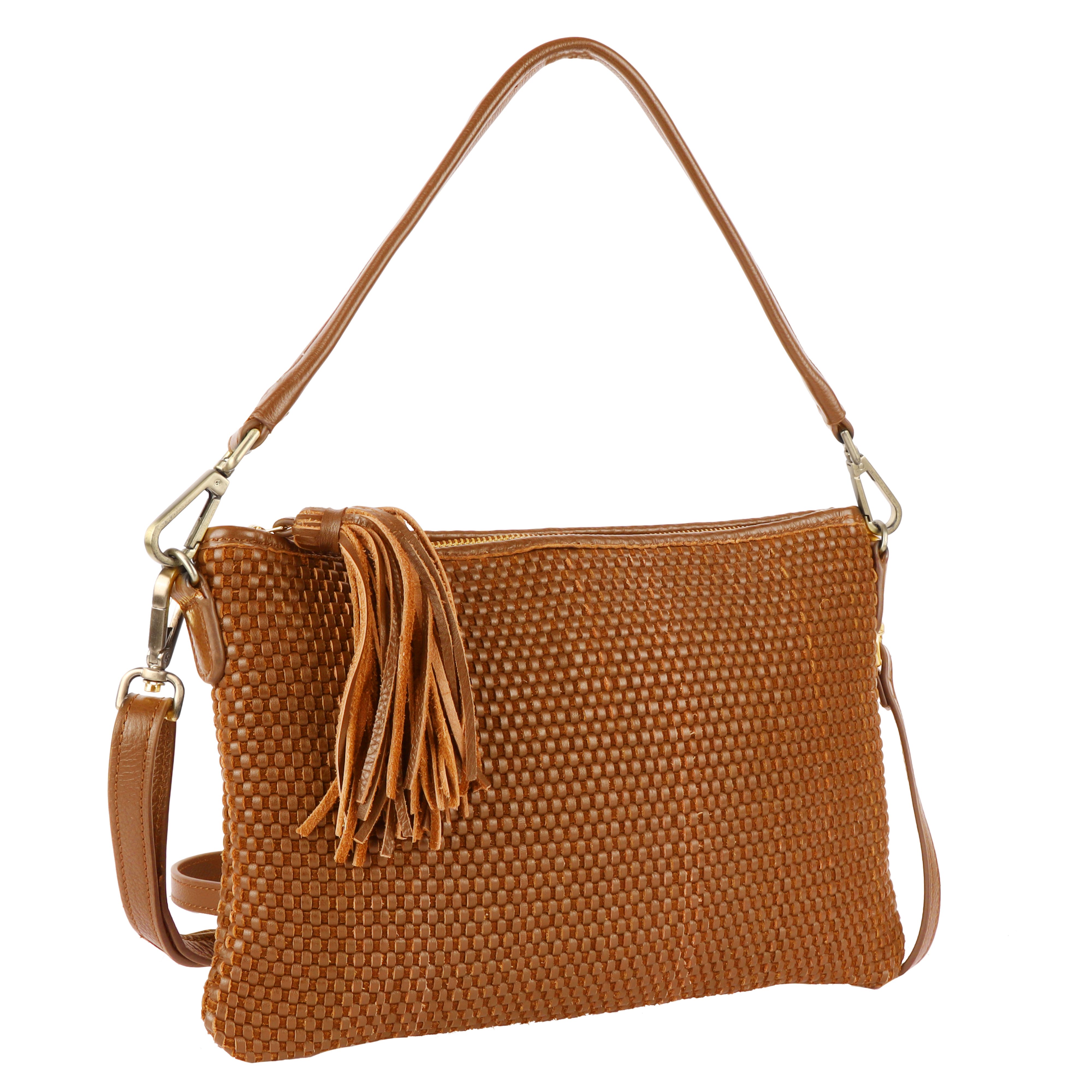 HARBOUR 2nd Clutch Ivellina, Damen Handtasche, Umhängetasche, Schultertasche mit modischen Fransen