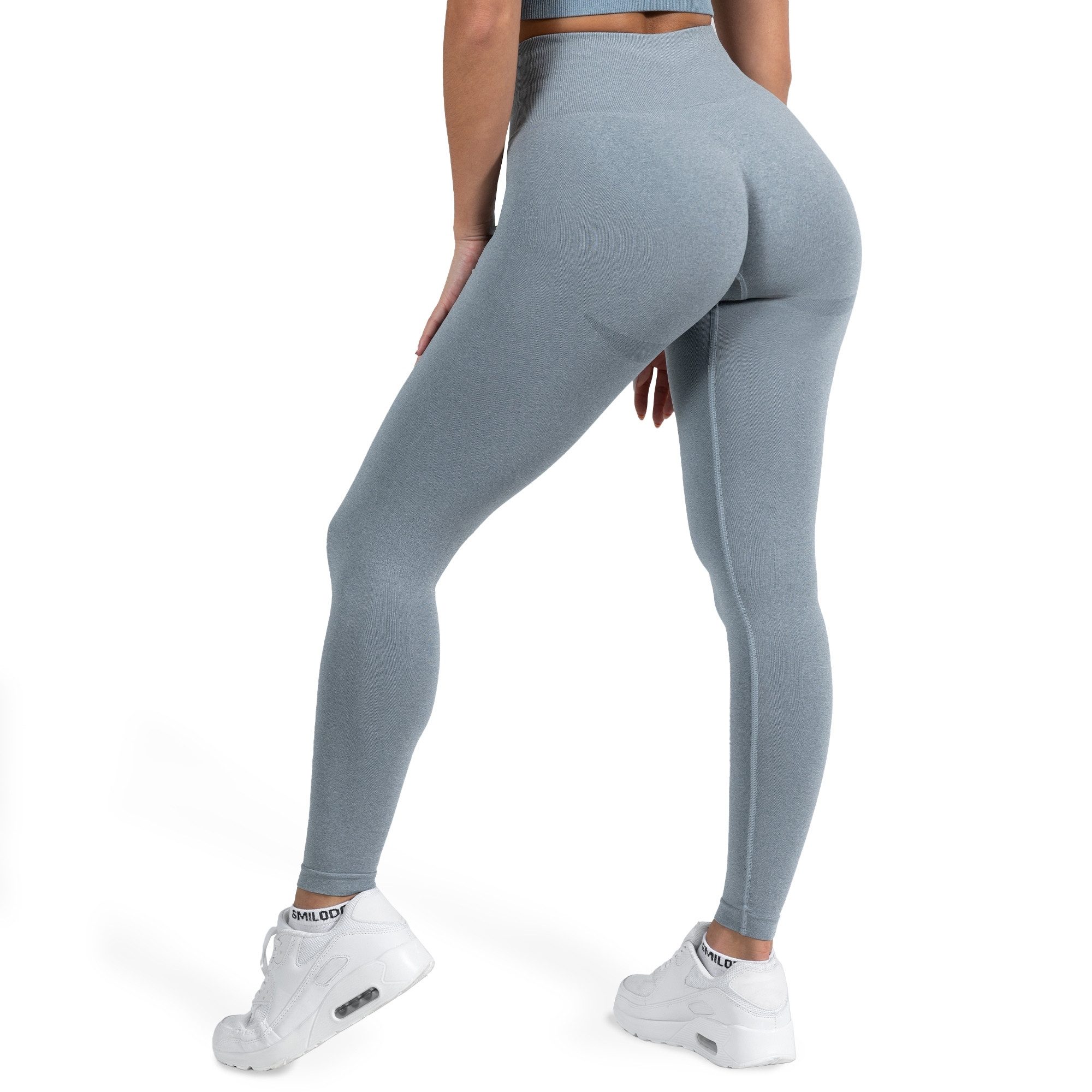 Smilodox Leggings Amaze Pro mit Scrunch-Effekt, High Waist V-Shape Sport & Yogahose Seamless Push Up Booty Fitnesshose Blickdicht Yoga Gym Figurformend