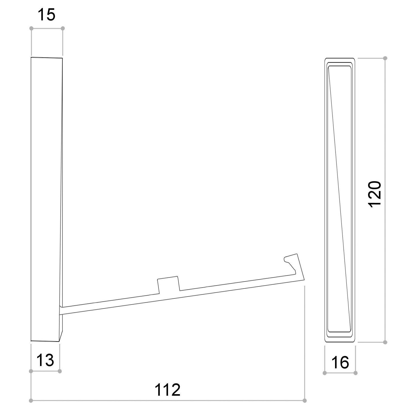 SO-TECH® Klapphaken Aufbau-Klapphaken BARI Höhe 80-120 mm, BA 32-70 mm, (1-St)