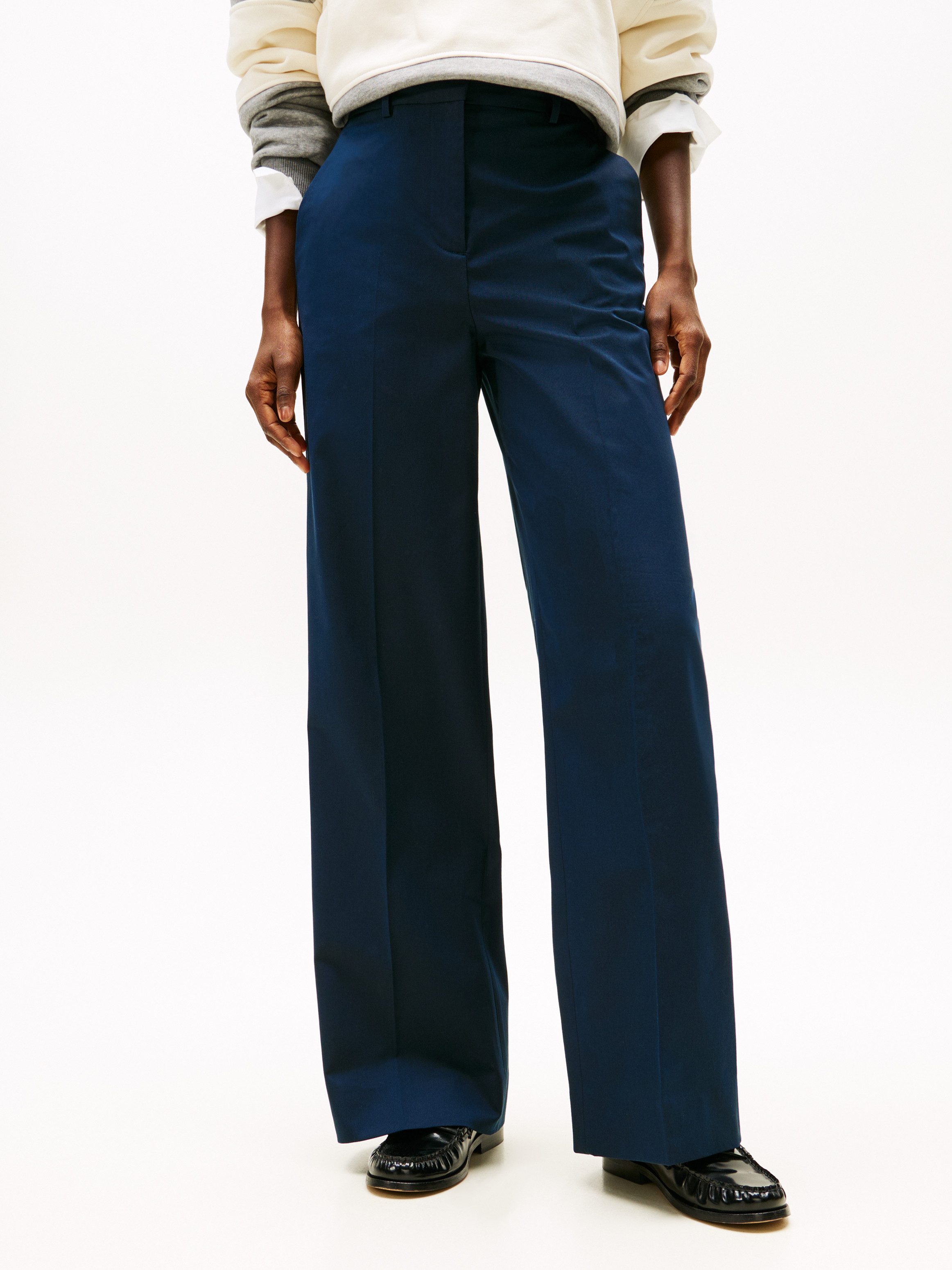 Tommy Hilfiger Anzughose COTTON WIDE LEG PANT