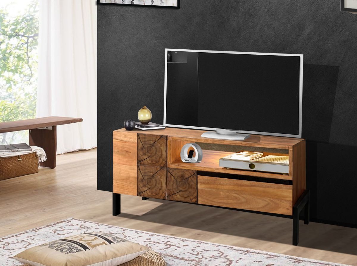 WOLF MÖBEL Sideboard (123 x 40 x 55), ROOT Lowboard mit 1 Tür / 1 Schublade / 1 Ablage