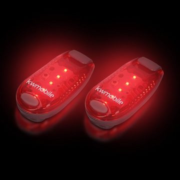 kwmobile LED Taschenlampe 2er Set LED Sicherheitslicht mit Klett Armband - Dauer- und Blinklicht (1-St)