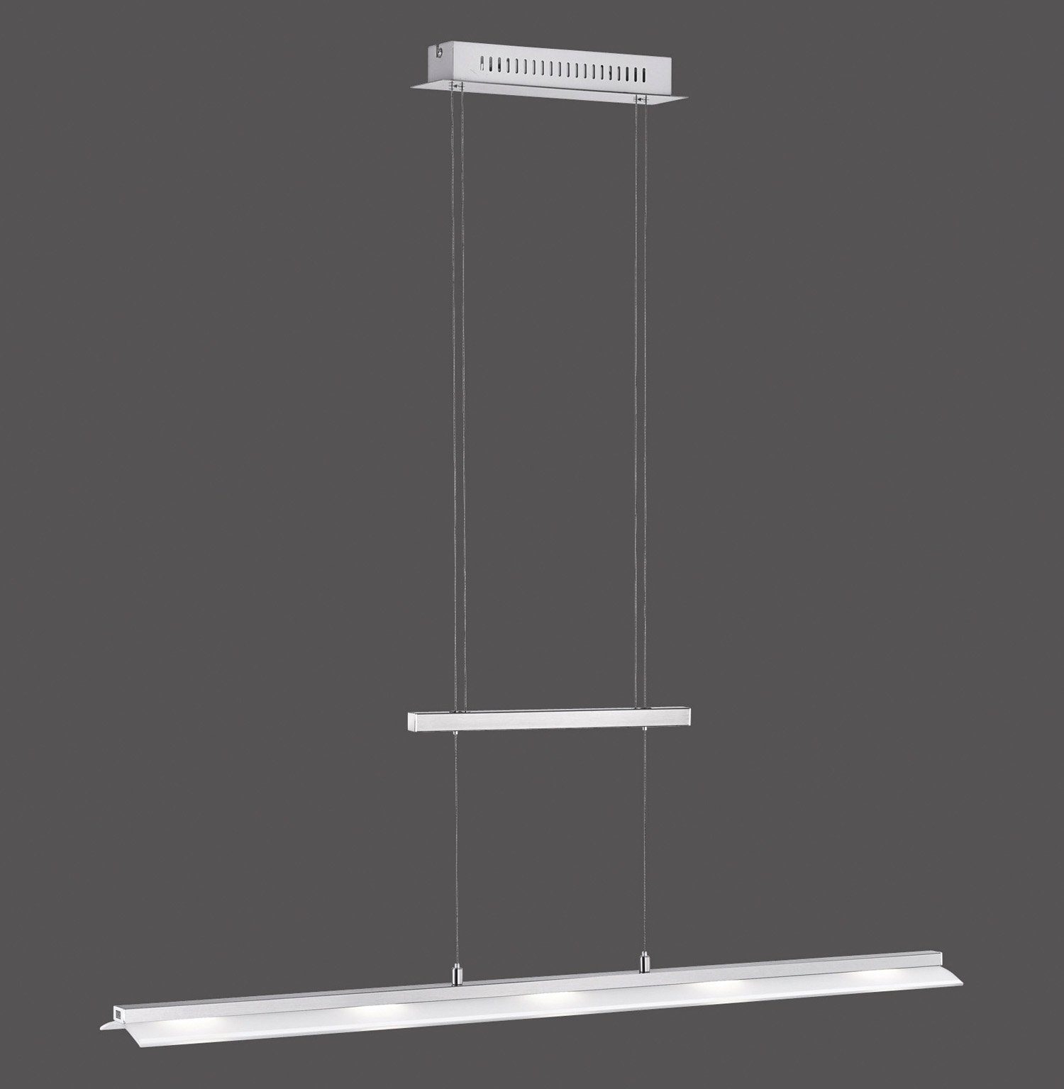 Paul Neuhaus Pendelleuchte Farbtemperatur LED inkl. Sensor- Dimmfunktion, integriert, und LED-Pendelleuchte Dimm- Stahl silberfarben in mehrere Neutralweiß, Warmweiß, fest Tageslichtweiß, Helligkeitsstufen, aus Memory-Funktion, verstellbar, NELE