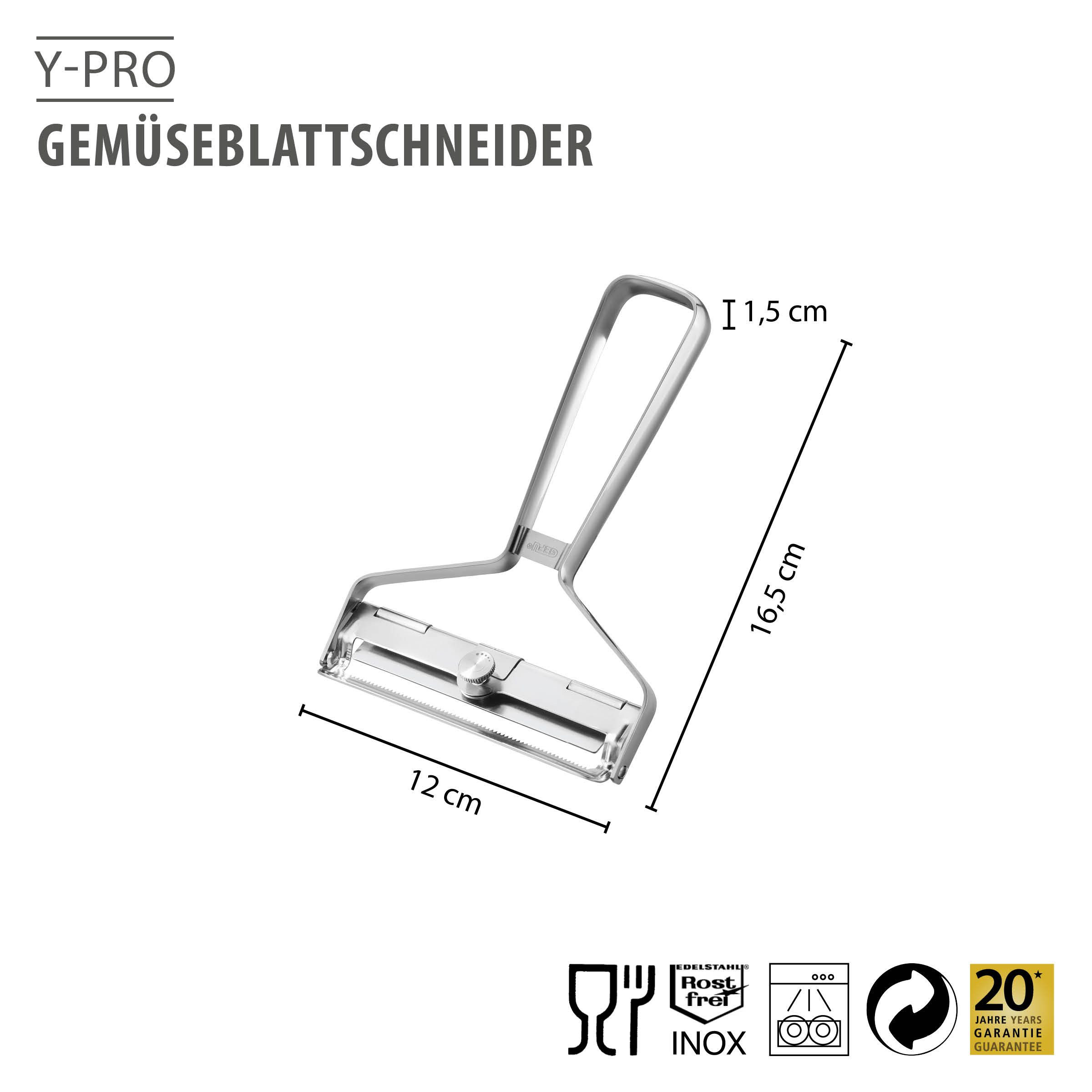 GEFU Gemüse-Scheibenschneider Gemüseblattschneider Y-PRO