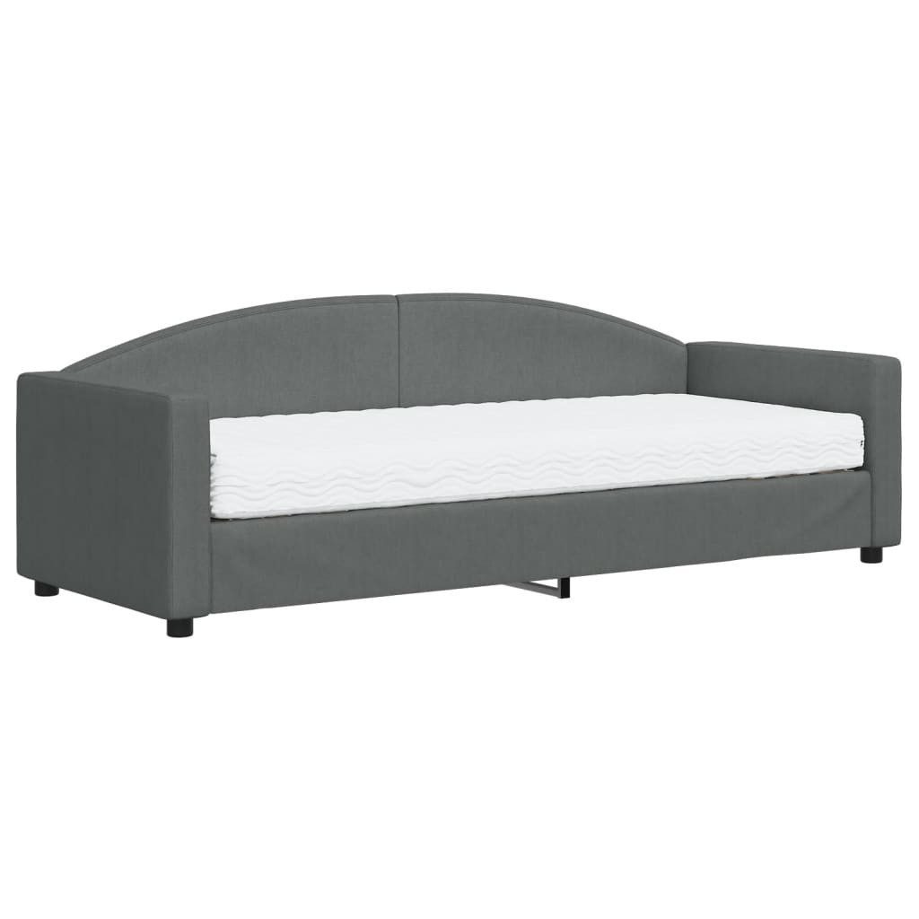 vidaXL Bett Tagesbett mit Matratze Dunkelgrau günstig online kaufen