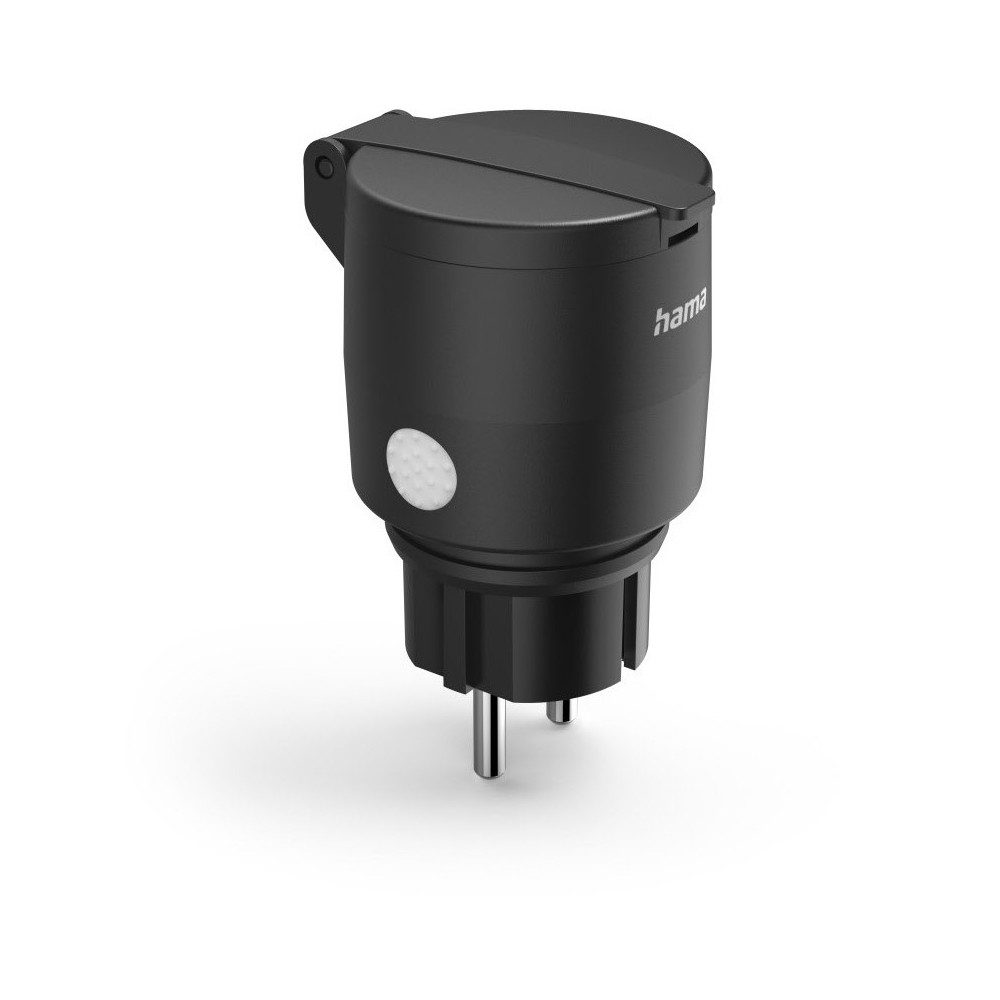 Hama Hama WLAN-Steckdose schwarz für Garten & Balkon. Smart-Home-Steuerelement, Wasserfest und stoßfest