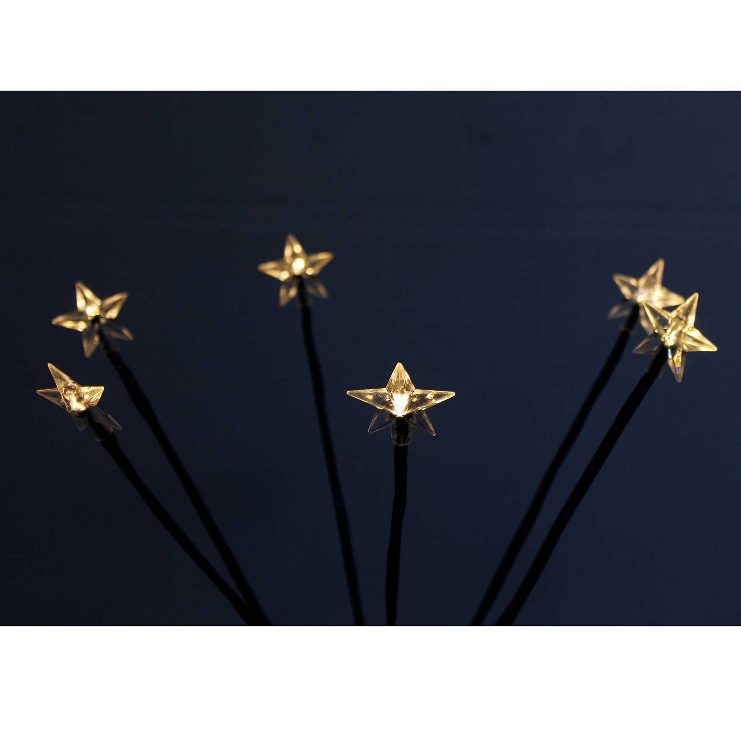 Mojawo Lichtervorhang 12er Set LED-Gartenleuchtstäbe Weihnachtsbeleuchtung günstig online kaufen