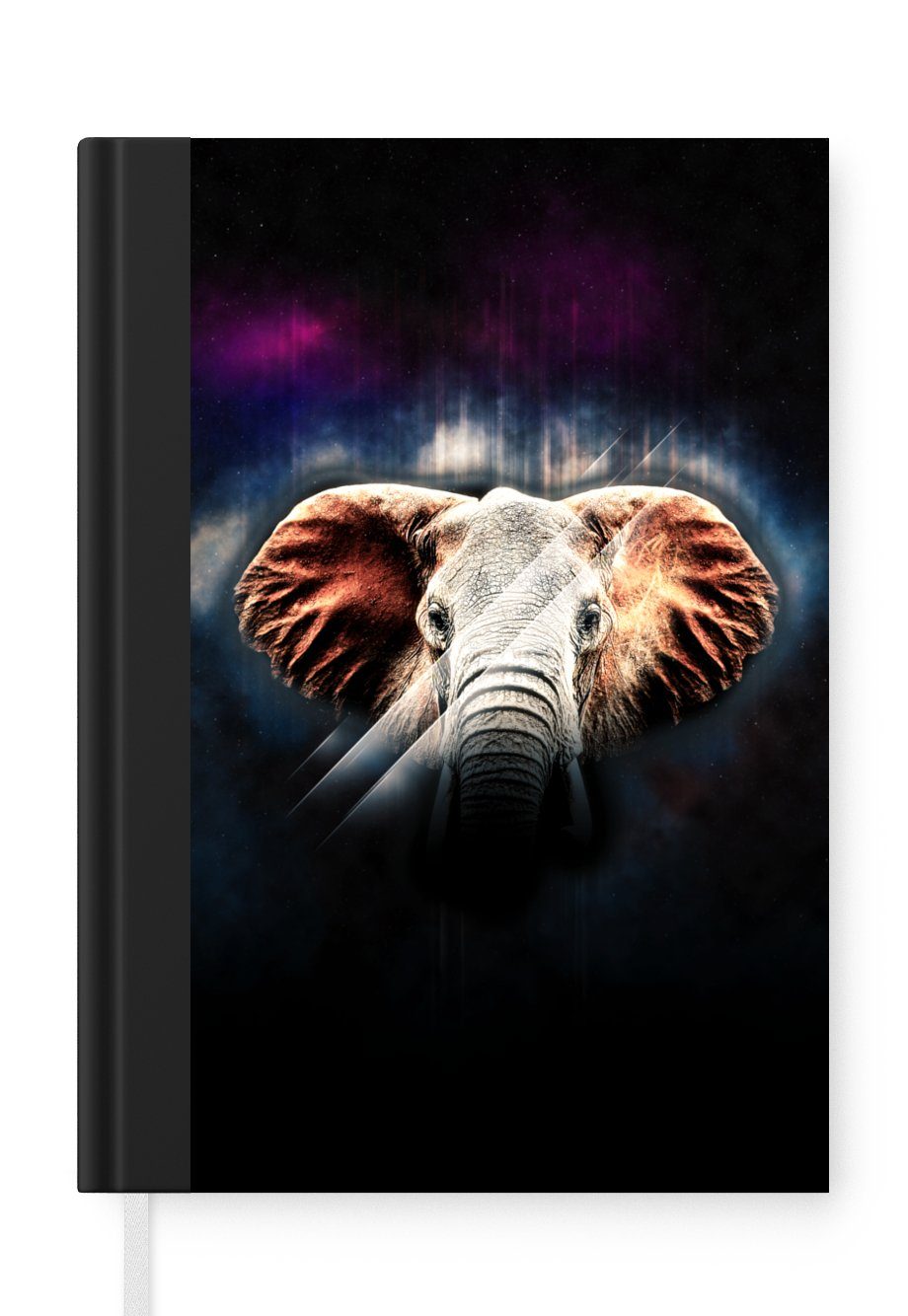 Notizbuch Elefant - Schwarz - Farben