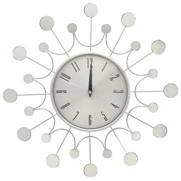 vidaXL Uhr Wanduhr Silbern 40 cm Metall