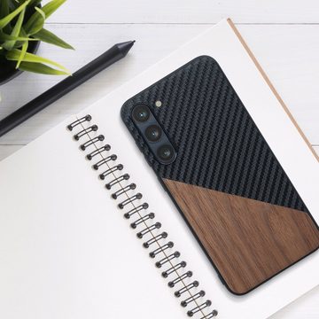 kwmobile Handyhülle Hülle für Samsung Galaxy S23 Plus, Holz Handy Schutzcase - Handy Case Schutzhülle - Smartphone Cover