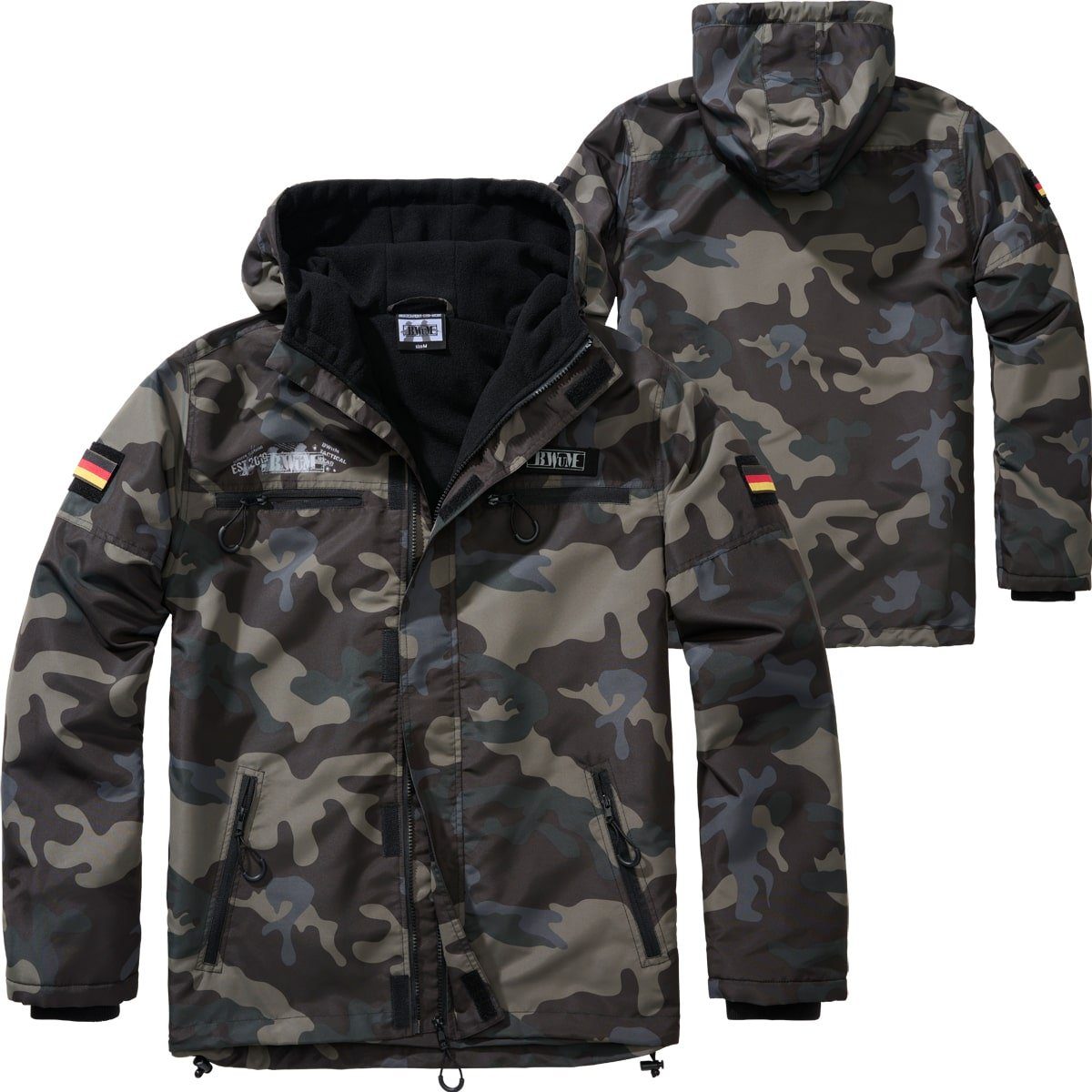 BWuM Windbreaker BWuM Tactical Windbreaker Zipper Fleece + Patch & Flaggen