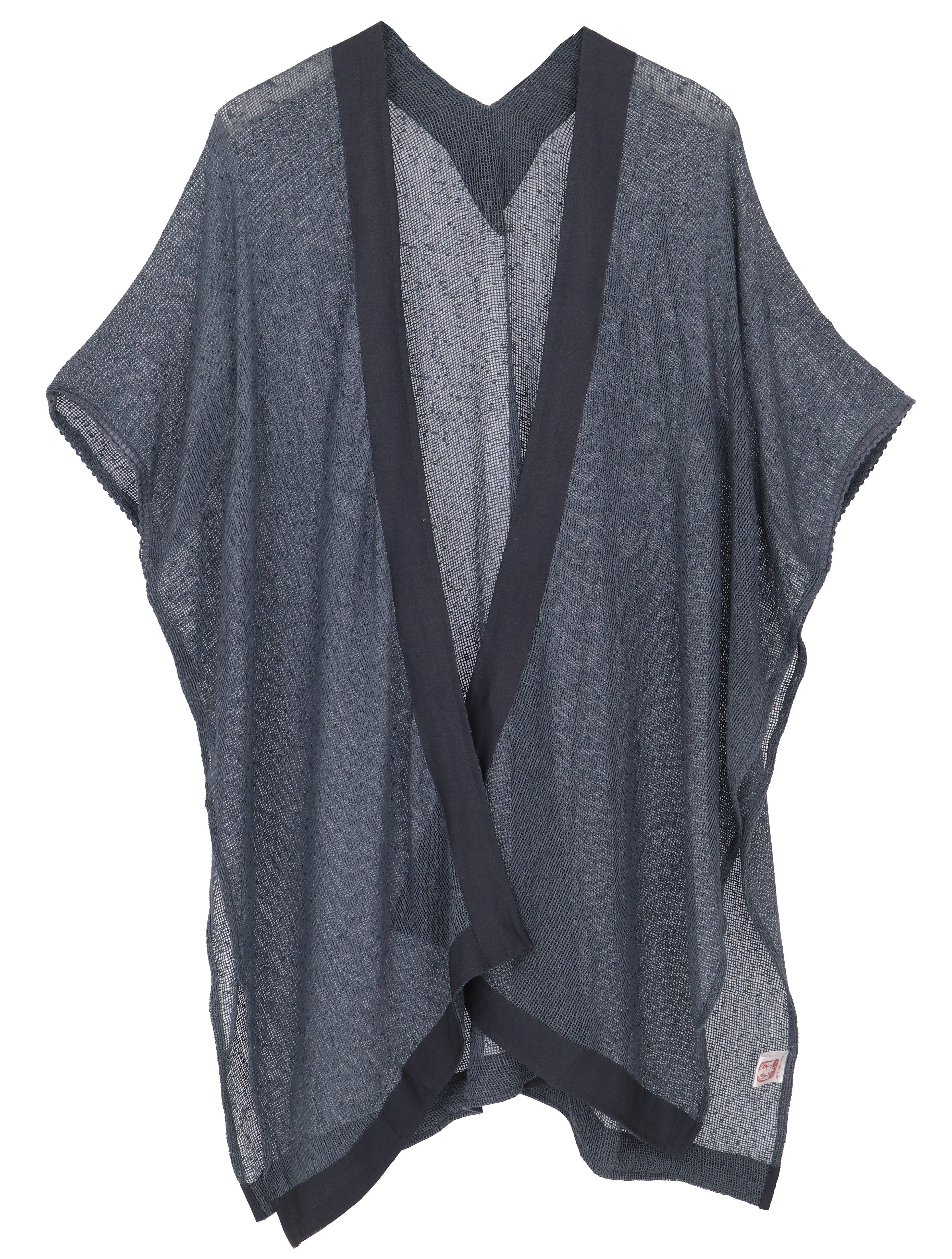 Guru-Shop Langjacke Offener Boho Cardigan, plus size Jacke, Kimono.. Ethno Style