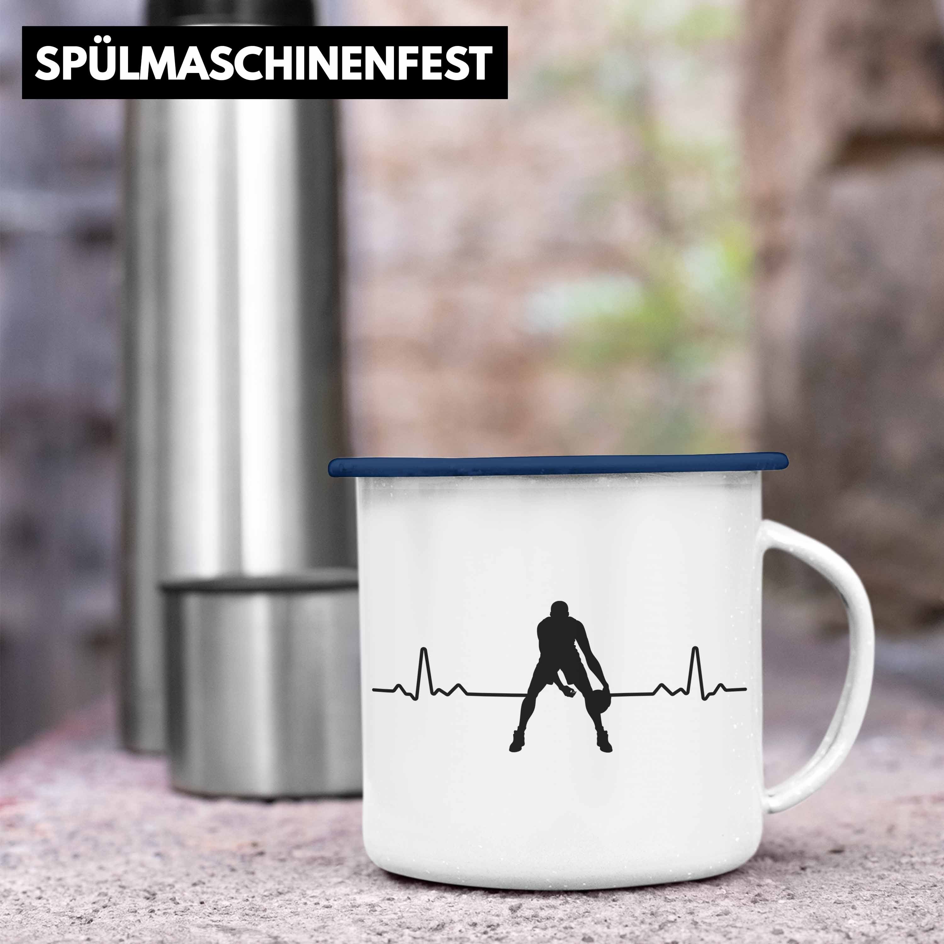 Basketballer Trainer Emaille Tasse Jungen Geschenkidee Trendation Basketball Trendation Coach Blau Geschenk Lustige Basketballspieler Emaille - Jungs Thermotasse Tasse