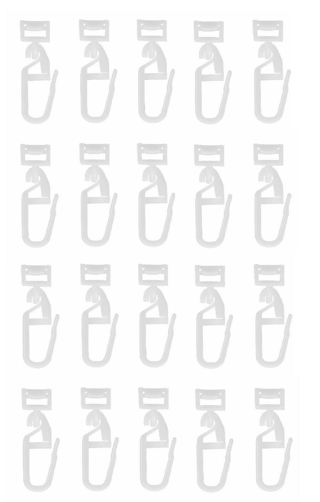 Clever-Kauf-24 Gardinengleiter Klick-Gleiter Haken, 4-4,6mm, 20 Stück, (20- günstig online kaufen