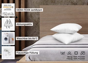 Kopfkissen, ZOLLNER, Füllung: 100% Polyester, Seitenschläfer, Bauchschläfer, Rückenschläfer, Spar-Set, 40 x 40 cm, 100% Polyester, vom Hotelwäschespezialisten