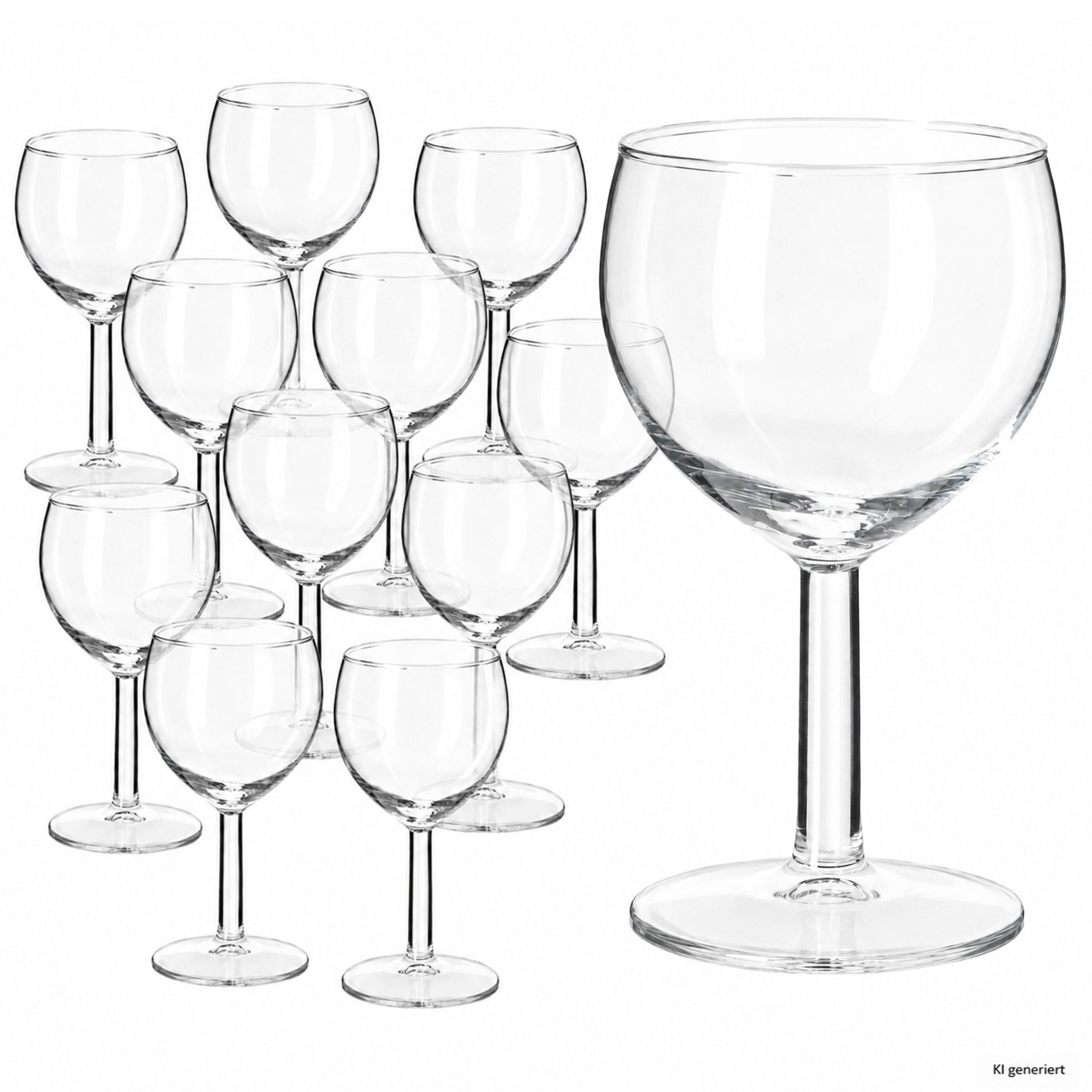 MamboCat Weinglas 12x Ballon Weingläser 190ml Wasserglas Rotweinkelch Weißwein Gastro, Glas – Bild 3 von 5