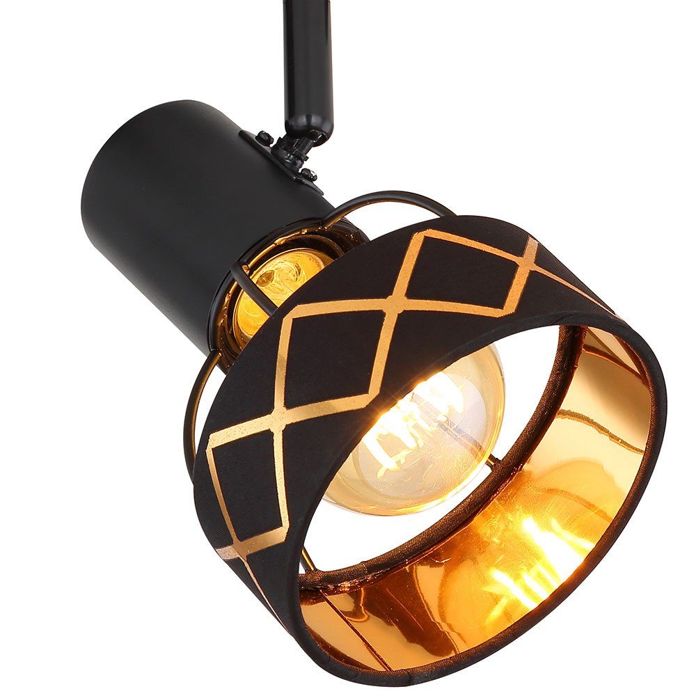 Globo LED Deckenspot, inklusive, Leuchtmittel Deckenleuchte beweglich Strahler Spotstrahler Textil gold Flurlampe nicht