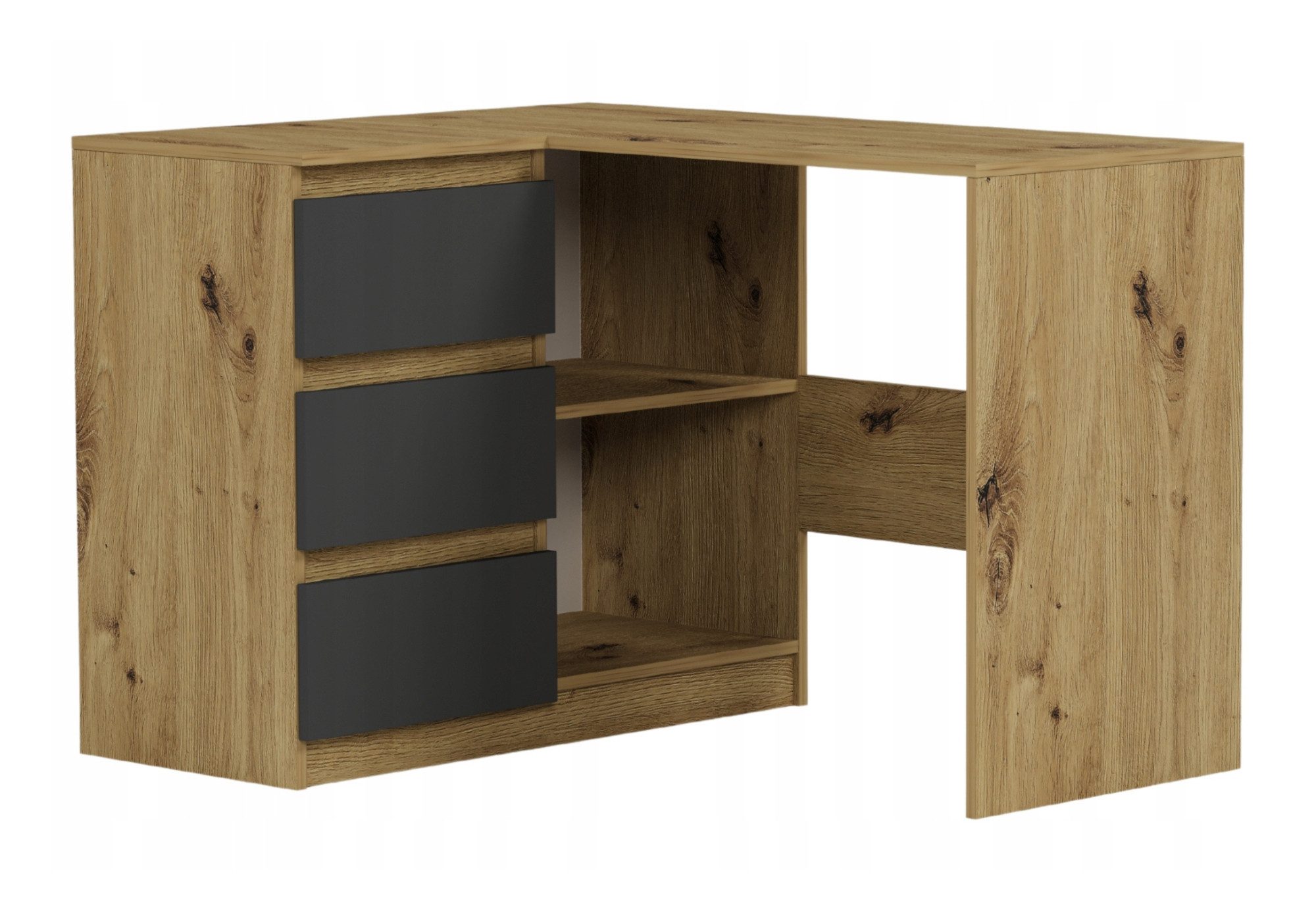 Home Collective Eckschreibtisch mit 3 Schubladen günstig online kaufen