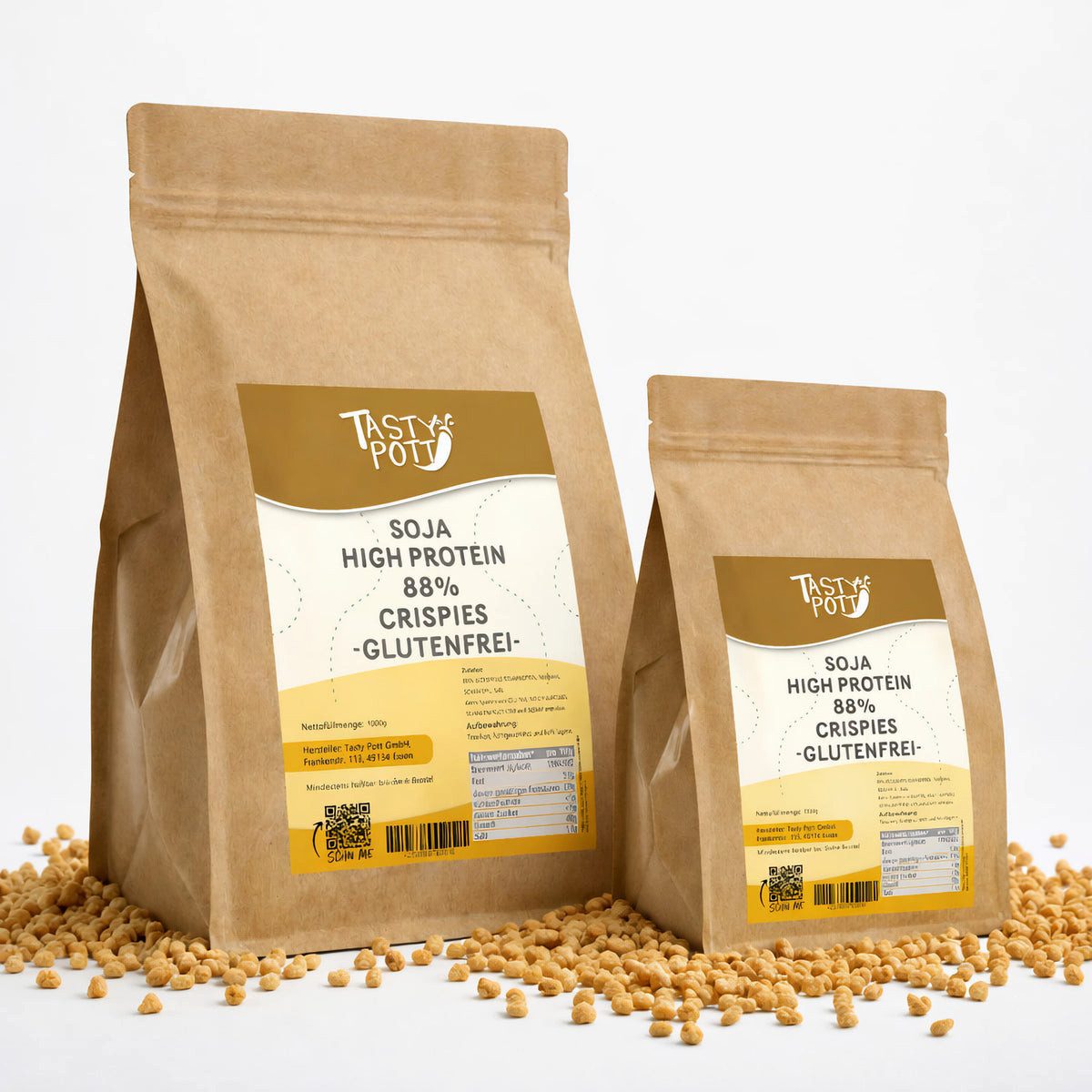 Tasty Tasty Pott High Protein Soja Crispies Beutel, 1 er 1000 g
