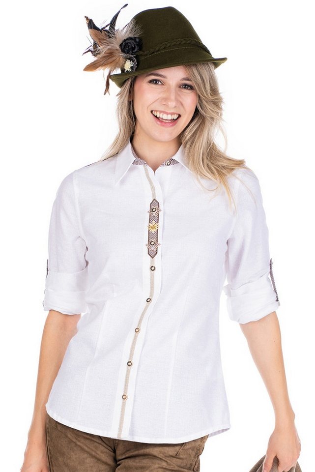Orbis Textil GmbH & Co. KG Trachtenbluse Trachtenbluse - ALISON - weiß