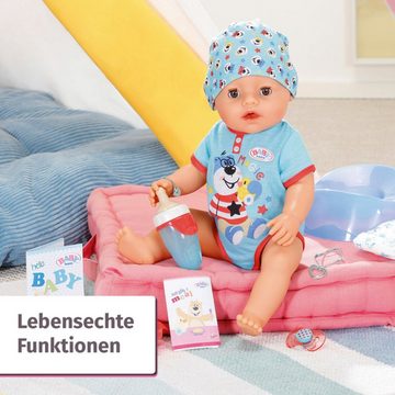 Baby Born Babypuppe Magic Boy, 43 cm (Set, 13-tlg), mit 10 lebensechten Funktionen