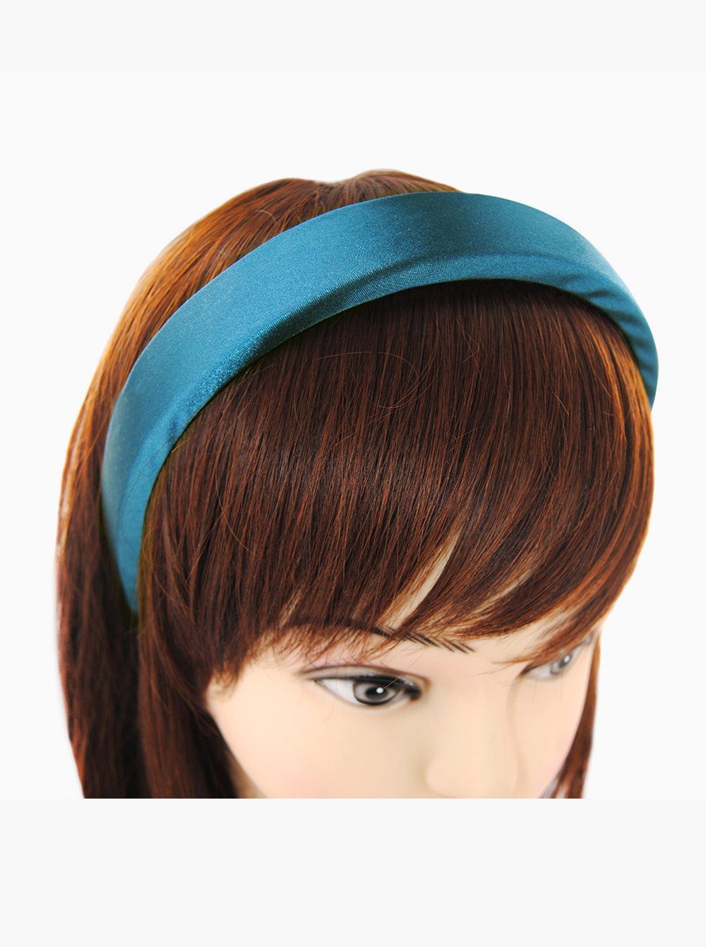 Stoff Petrolblau Haareifen Colours, gepolstertes mit Vintage Haarreif axy Candy Damen Bezogen Satin Haarreif Haarband
