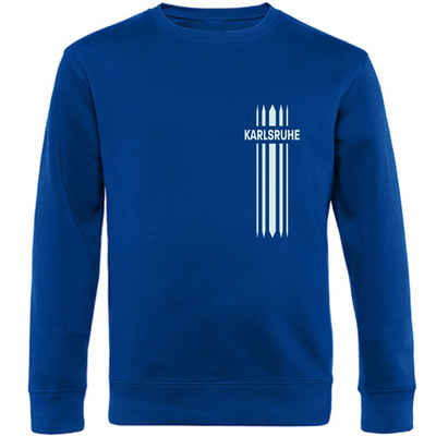 multifanshop Sweatshirt Karlsruhe - Streifen - Pullover