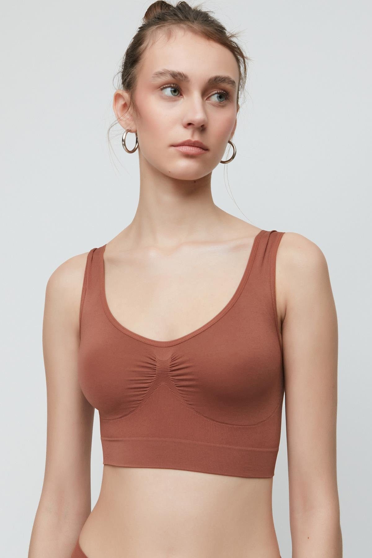 Schalen-BH Nahtloses Bustier mit breiten Trägern