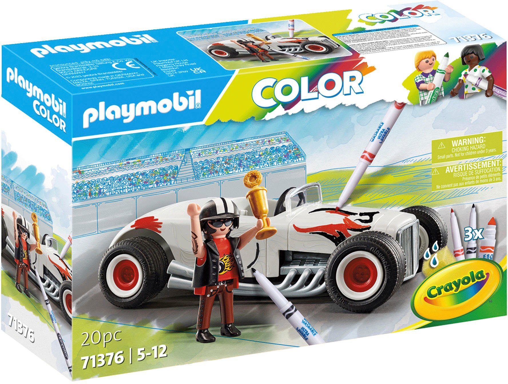 Playmobil® Konstruktions-Spielset Rennauto (71376), Color, (20 St), zum individuellem Gestalten