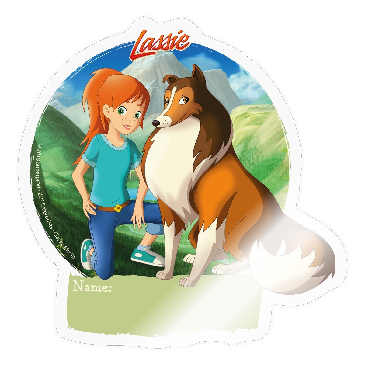 Spreadshirt Aufkleber Lassie Zoé Und Du Eigener Name Sticker Aufkleber