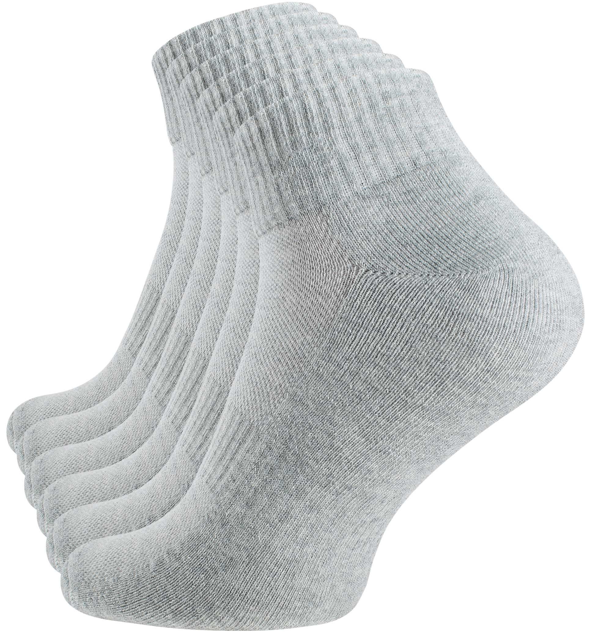 Stark Soul® Sportsocken 6 Paar Quarter Socken-Sportsocken mit Mesh-Strick und Frotteesole 6 Paar