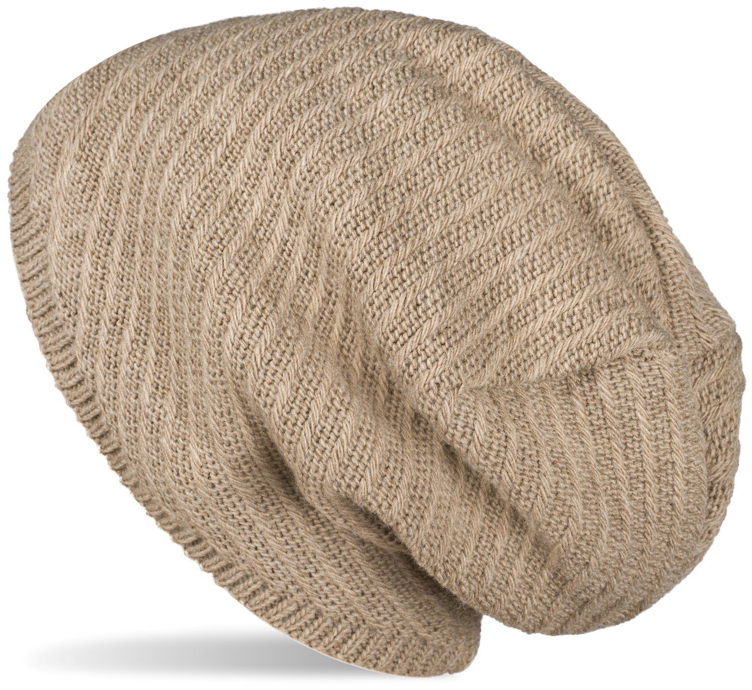 Strickmütze Strick Beanie Mütze mit Thermo-Fleece