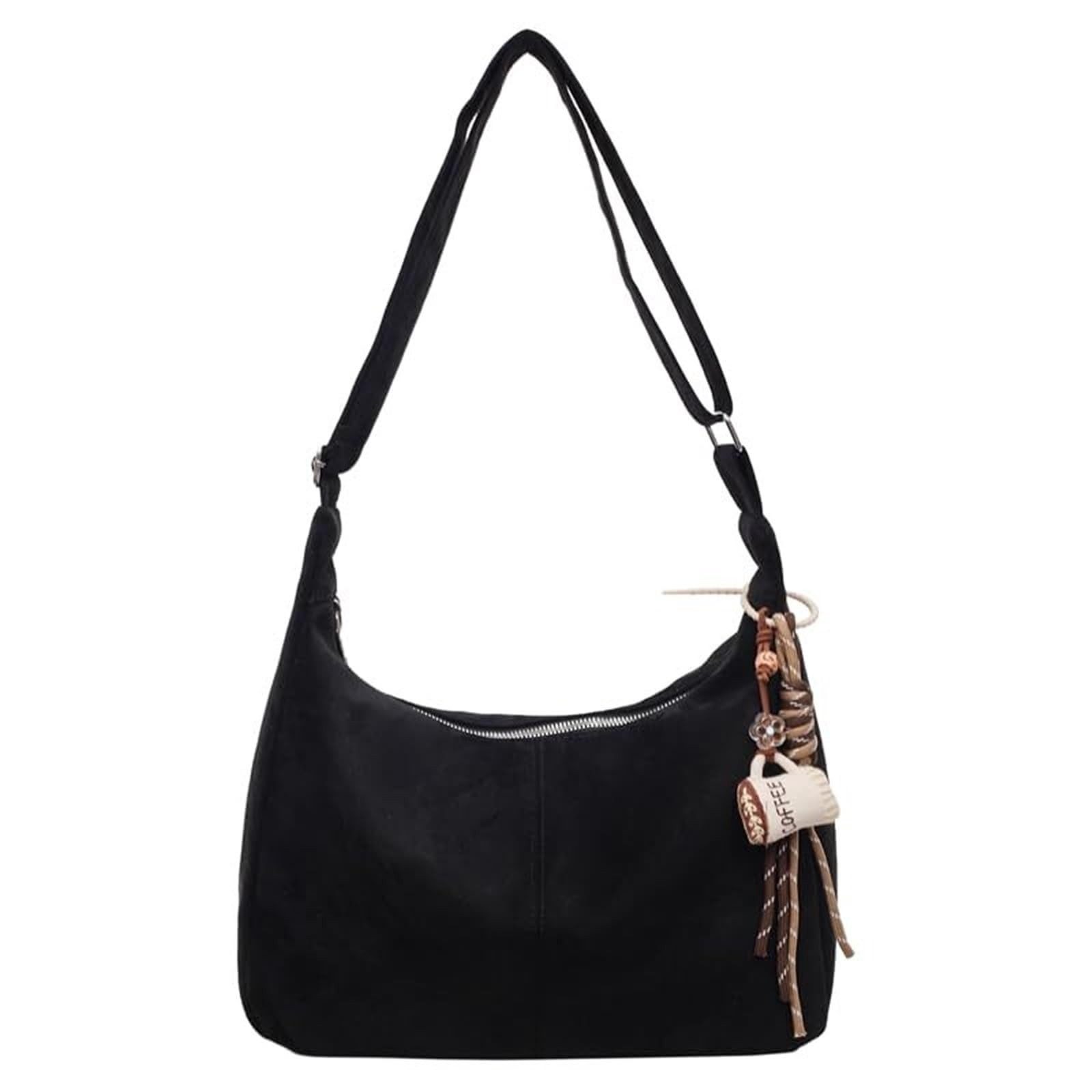 Zaewry Schultertasche Umhängetasche Damen Veloursleder Tasche Damen Crossbody Bag, Crossbag mit verstellbarem Schultergurt für Arbeit Reisen Alltag