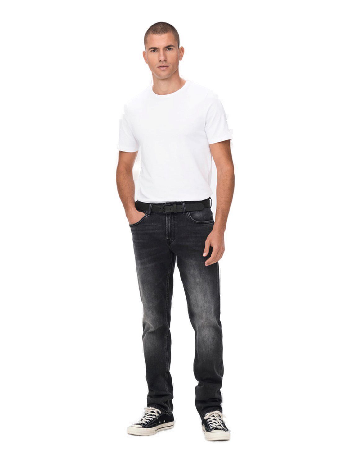 ONLY & SONS Straight-Jeans ONSWEFT mit Stretch 3035 TRUETEMP GREY