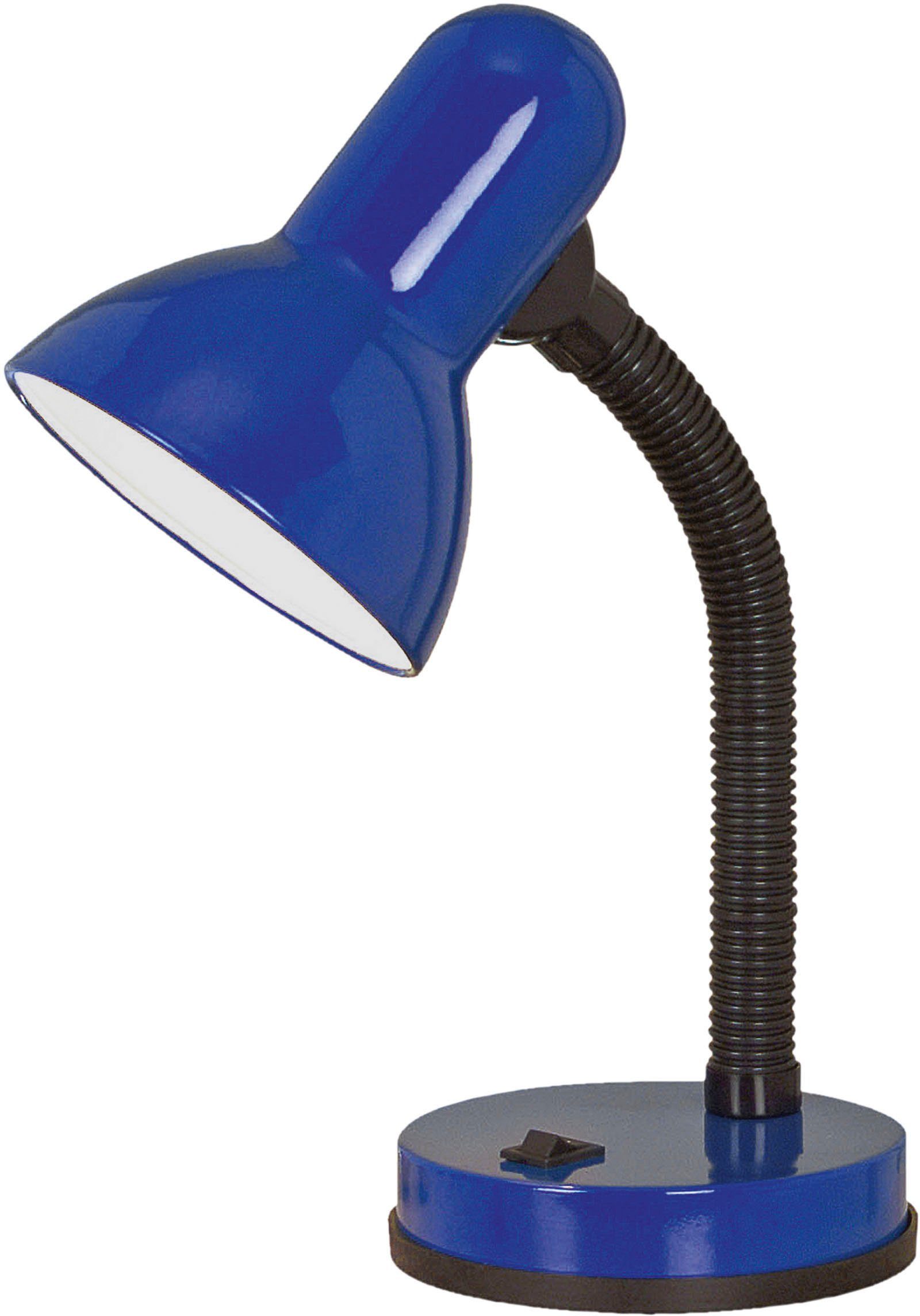 EGLO Tischleuchte Leuchtmittel / Wippschalter - / Hals wechselbar, ohne Leuchtmittel, BASIC, schwenkbar x H30 Ø12,5 - blau flexibler cm