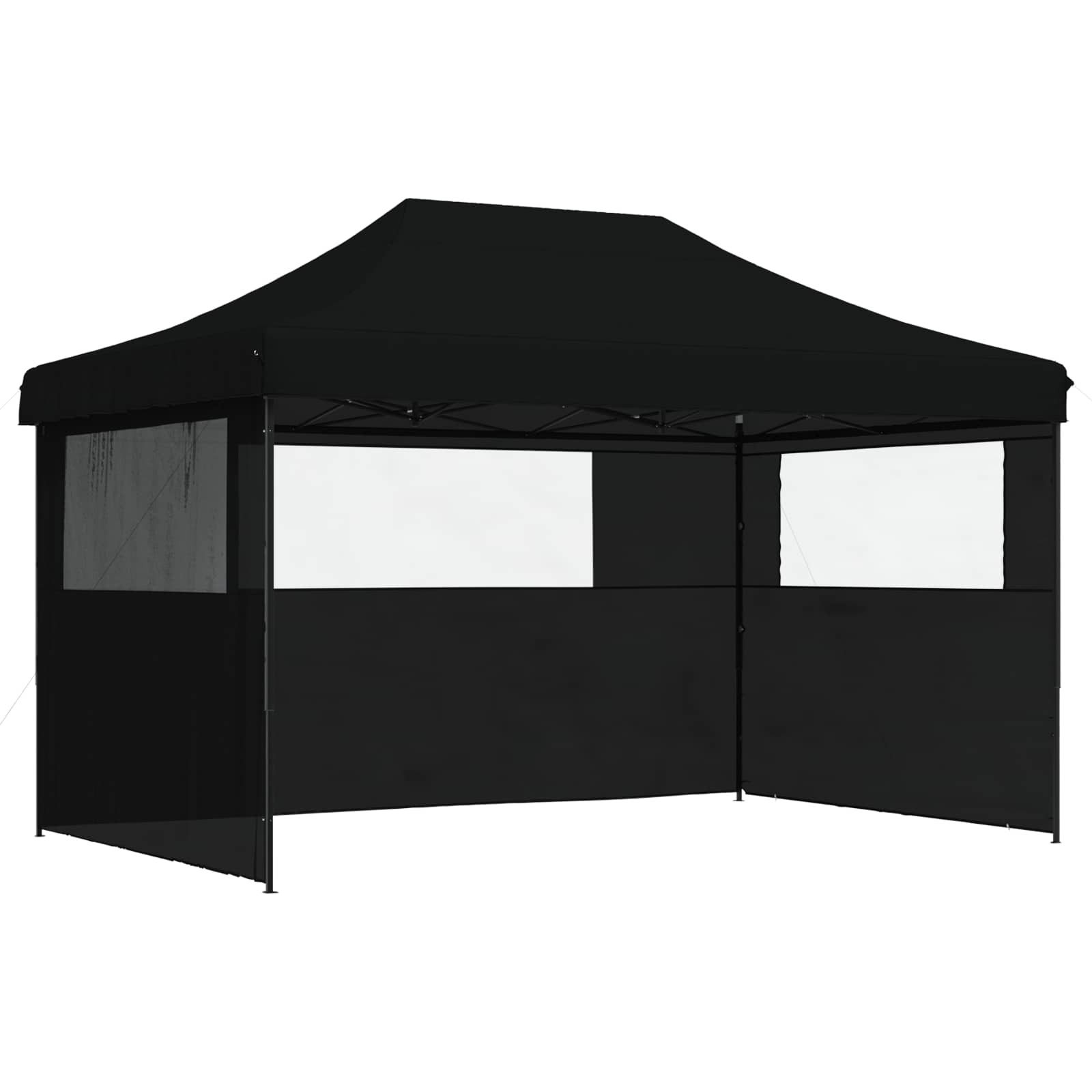 vidaXL Partyzelt Party-Zelt Schwarz 292 x 440 x 315 cm Oxford-Stoff