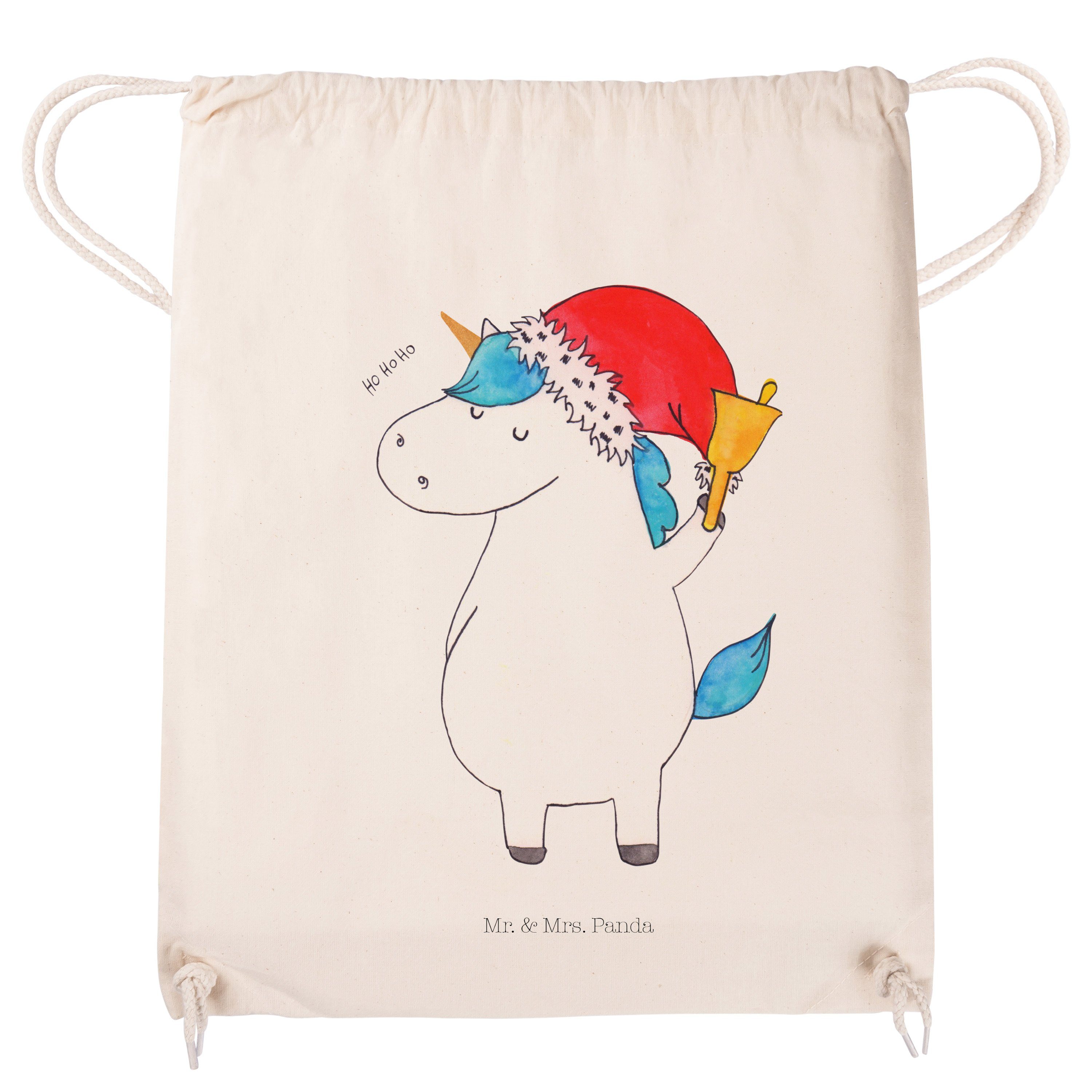(1-tlg) Wunschzette Pegasus, Mr. Sporttasche Panda - Mrs. Einhorn Transparent & Geschenk, - Weihnachtsmann