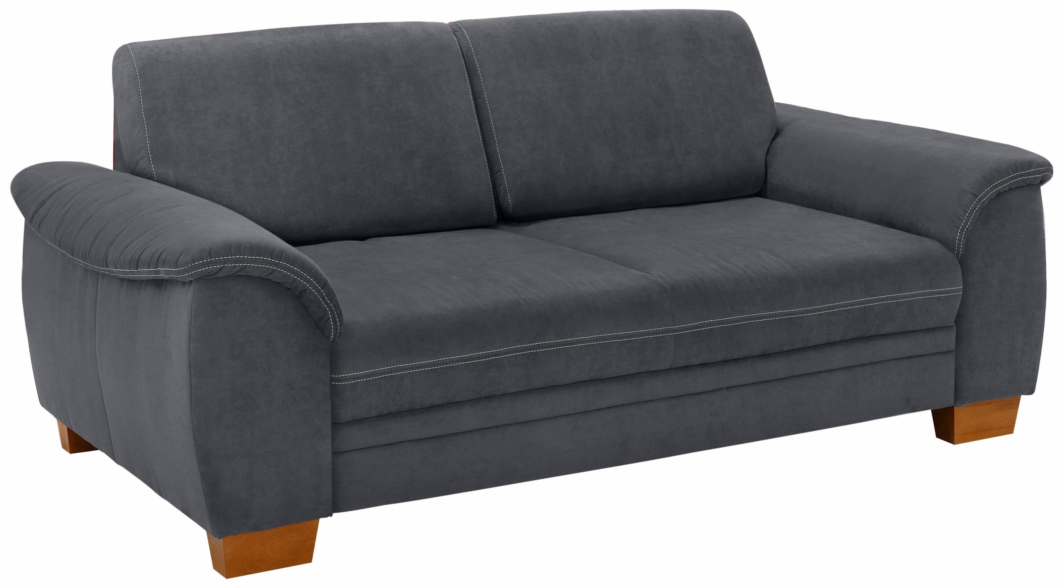 Home affaire 3-Sitzer Husum, mit Sitztiefenverstellung, Kontrastnaht und Federkern